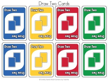 Draw An Uno Inspired Card Game Identifying Numbers 1 10 Tpt