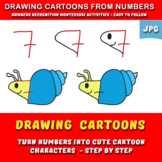 DRAWING BY NUMBERS. DRAW FUN CARTOONS. STEP BY STEP - FREE PROMO