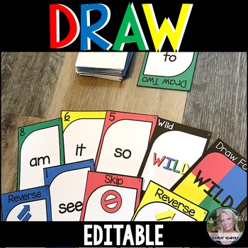 Editable Uno Cards Worksheets Teaching Resources Tpt