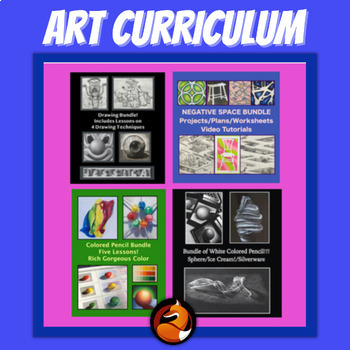 Preview of Middle School and High School Art Curriculum Drawing Art Lessons Art Projects