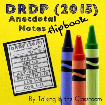 Preview of DRDP 2015 PRESCHOOL ANECDOTAL FLIPBOOK