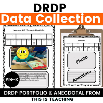 Preview of DRDP Editable Data Forms For Portfolio and Anecdotal Record Keeping Preschool