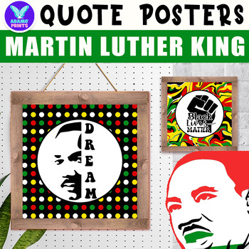 Preview of DREAM of Martin Luther King Quotes Classroom Decor Black History Month