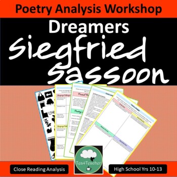 Preview of DREAMERS Siegfried Sassoon WAR POETRY Close Reading Analysis