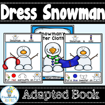 Preview of ADAPTED WINTER BOOK-DRESS SNOWMAN