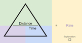 DRT Triangle - Distance Rate and Time - Interactive