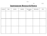 DSO Kids: Instrument Research Packet