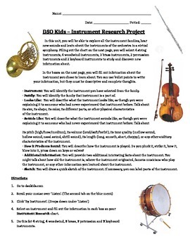 Preview of DSO Kids: Instrument Research Project