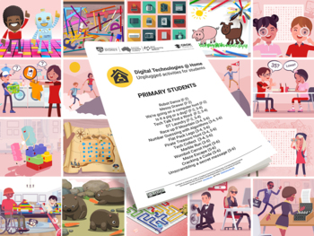 Preview of DT @ Home Primary Workbook - Unplugged activity compilation