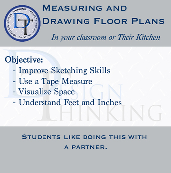 Preview of DTP- Measuring and Drawing Floor Plans of your classroom or kitchen. Worksheet