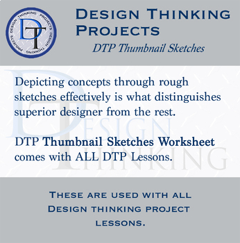 Preview of DTP- Thumbnail Sketches Worksheets for design projects. STEM/STEAM/Business/Art.