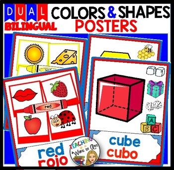 Preview of DUAL/BILINGUAL COLORS AND SHAPES POSTERS