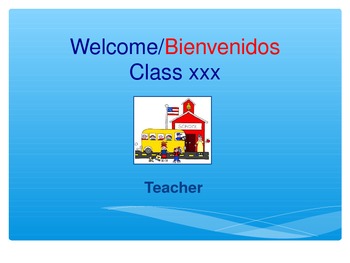 Preview of DUAL LANGUAGE Meet the Parents Presentation in English and Spanish.