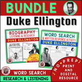 DUKE ELLINGTON Music Activities and Worksheets BUNDLE