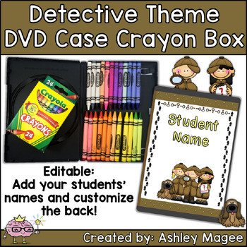 DVD Case Crayon Box Storage Detective Theme by Mrs Magee