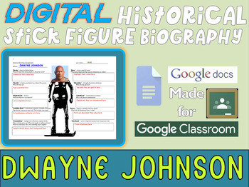 Preview of DWAYNE JOHNSON - Digital Historical Stick Figures for Pacific Islander Heritage