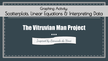 Preview of The Vitruvian Man Investigation: scatterplots & linear equations