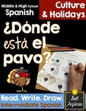 Spanish Thanksgiving ¿Donde está el pavo? - Read and Draw 
