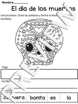 Día de los muertos Original Spanish Song & Reading Activities {Day of ...