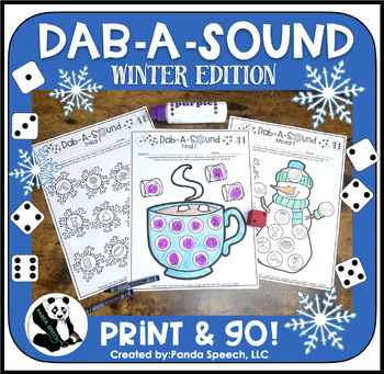 Preview of Dab-A-Sound Winter Edition: Articulation pages for Speech Therapy (+ no print)