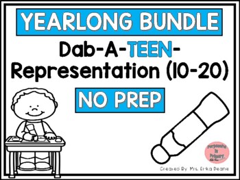 Preview of Dab It TEEN Number and Representation- YEAR LONG, NO PREP BUNDLE!