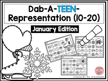 Preview of Dab It TEEN Number and Representation 10-20 January Theme