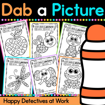 Preview of Alphabet Worksheets - Dab a Picture (Bingo Dabber Activity)