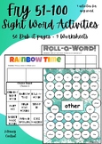 Dab it! Find the Sight Words (Fry 51-100) + 9 Sight Word A
