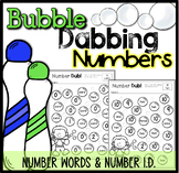 Dab or Color Numbers 0-12 Bubble Themed - Preschool or Kin