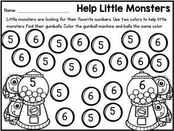 number recognition 1 10 worksheets number search find and dab tpt