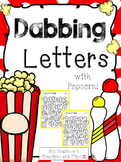Dabbing the Alphabet with Popcorn- Kindergarten or Pre-School