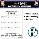 Dad Jokes Slope Formula Differentiated No Prep Worksheets