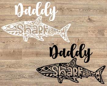 Download Daddy Shark Tattoo Svg Mandala Zentangle Father S Day Dad Fathers Papa 1332s