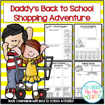 Preview of Book Companion for Daddy's Back to School Shopping Adventure with Activities