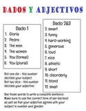 Dados y Adjectivos - Spanish sentence game
