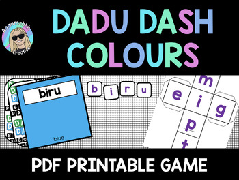 Preview of Dadu Dash: Colours Indonesian Vocabulary Literacy Spelling Game