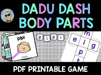 Preview of Dadu Dash: Indonesian Body Parts Vocabulary Literacy Game