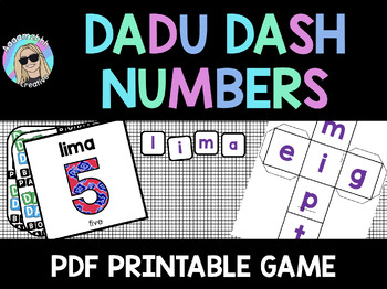 Preview of Dadu Dash: Numbers Indonesian Vocabulary Literacy Spelling Game