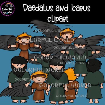 icarus and daedalus clipart of children