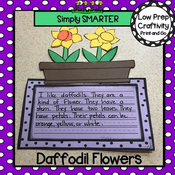 Preview of Daffodil Flowers Writing Cut and Paste Craftivity