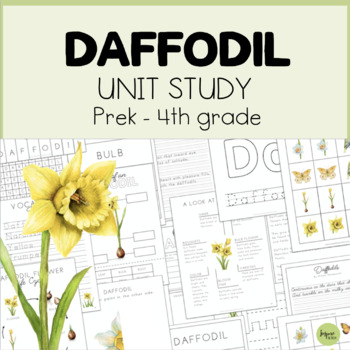 Preview of Daffodil Unit, Daffodil activities, Daffodil poem, Prek - 4th