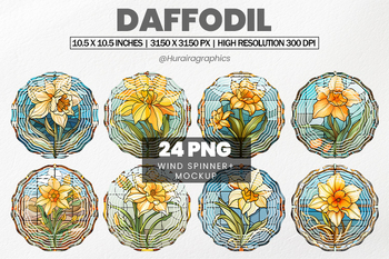Preview of Daffodil Wind Spinner Sublimation 24 Variations