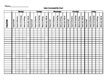 homework accountability sheet