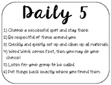 Daily 5 Bulletin Board