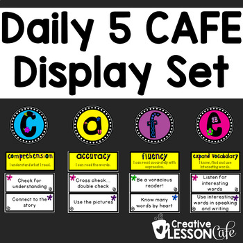 Daily 5 Cafe Poster Set Freebie by Creative Lesson Cafe | TpT