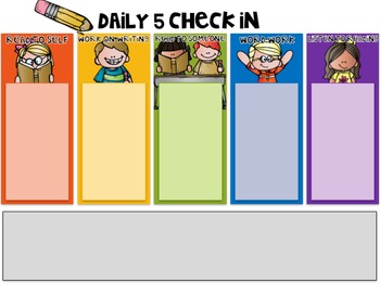 Preview of Daily 5 Check In {Editable!}