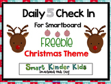 Daily 5 Check In Freebie Smartboard - Christmas Theme