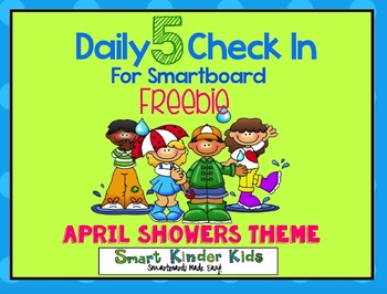Preview of Daily 5 Check In for Smartboard - Freebie - Spring Theme