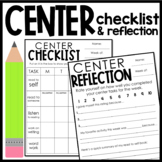 Center Checklist & Reflection FREEBIE