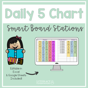 Preview of Daily 5 Choice Activities Board | Editable Excel & Google Sheets